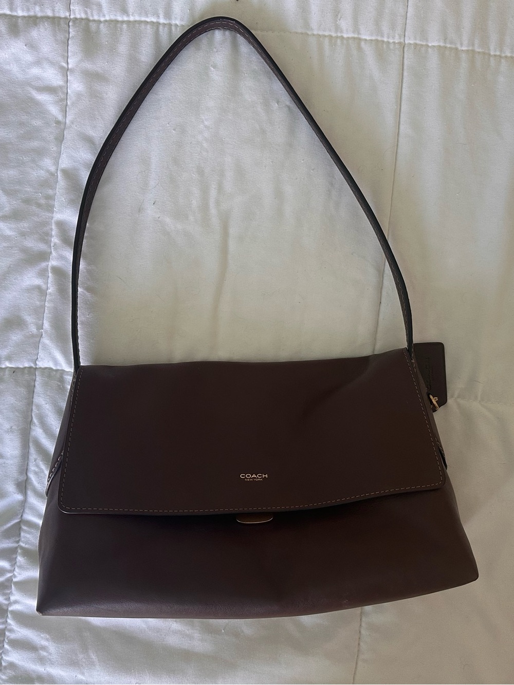 COACH Chelsea 30 in Maple Leather Shoulder Bag